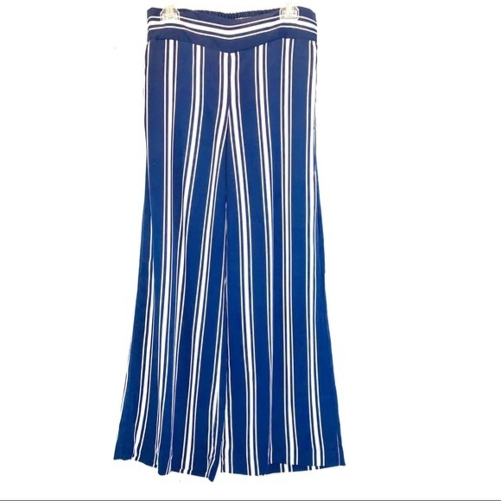 NEW Adrienne Vittadini 6 blue & white loose pants